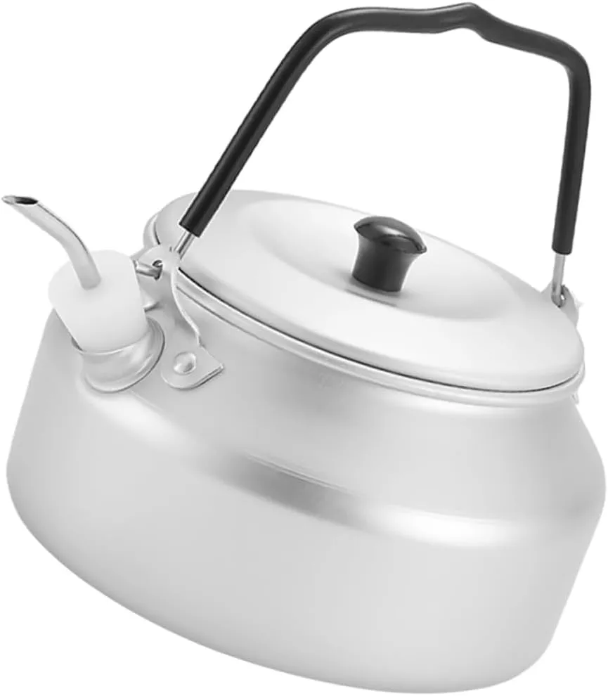 0.9l Portable Outdoor Kettle Camping Stovetop Water Easy-clean Design Perfect for Picnic