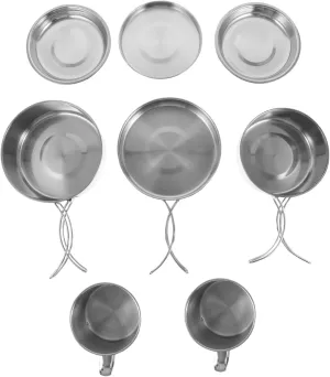 1 Set Outdoor Cooking Pot Stainless Steel Camping Utensils for Hiking Picnics and BBQ Easy Clean Handle Versatile Cookware for All Outdoor Meals