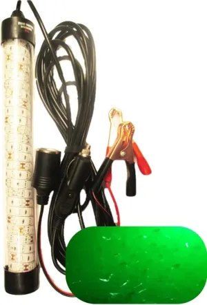 12 Volt Deluxe 12" 60 Watt 5000 Lumen Green Led Submersible Fishing Light