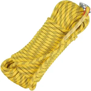 14mm Outdoor Indoor Workout Rope, 10~200m Static Rock Escape Rope for Ice Climbing Equipment, Fire Safety Rescue Rope (Color : Yellow, Size : 14mm x 15m)