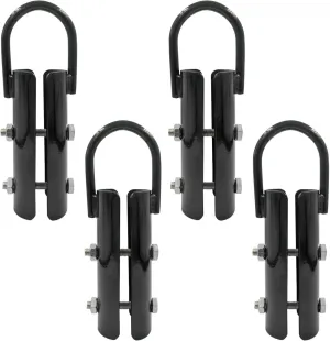 1.5” Climbing Rope Clamp，4PCS Rope Climb Clasp Workout Rig Attachment Hook for Rope Climbing Garage Gym Fitness Equipment with Carabiner Eyehook Strength Training Home Indoor Safety
