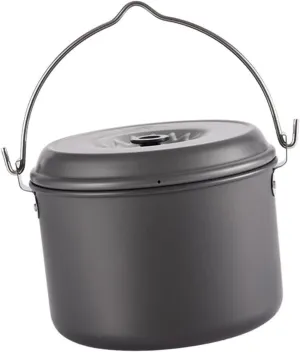 1pc Camping Pot Large Capacity Cooking Handle Portable Grill Camping Pan Set for Outdoor Cooking