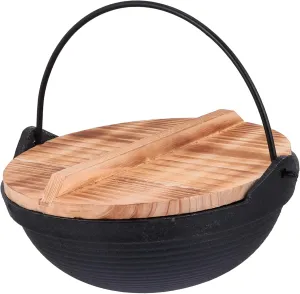 1set Outdoor Cast Iron Pot with Lid Non-stick Camping Cookware for Hiking Lightweight and Portable Cooking for Outdoor Adventures