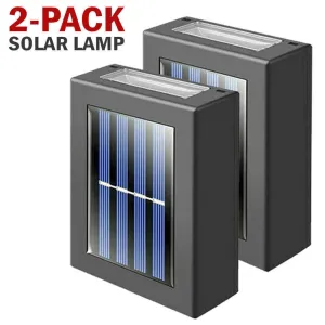 2-Pack Waterproof Outdoor Solar Deck Lights: High-Efficiency LEDs for Stairs, Fences & Decks