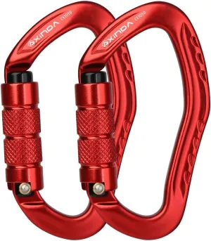 22KN Auto Locking Carabiner Clip - Twist Lock Climbing Carabiner CE UIAA Certified, Heavy Duty Carabiners for Climbing,Rappelling,Hammock,Hiking,Camping