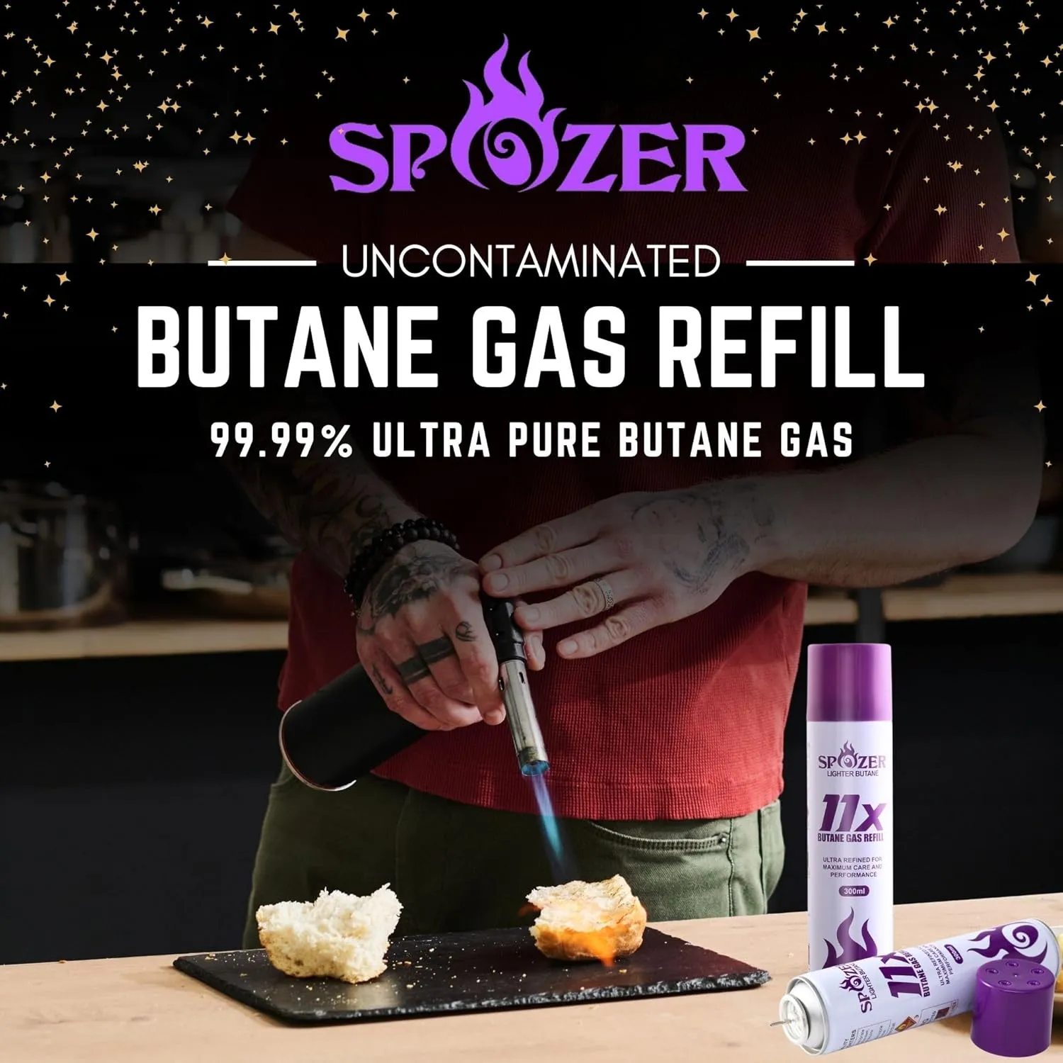 24 Cans 11X Lighter Gas Refill Butane Universal Fluid Fuel Ultra Refined 300ml 10.14 FL. Oz (2 Boxes)