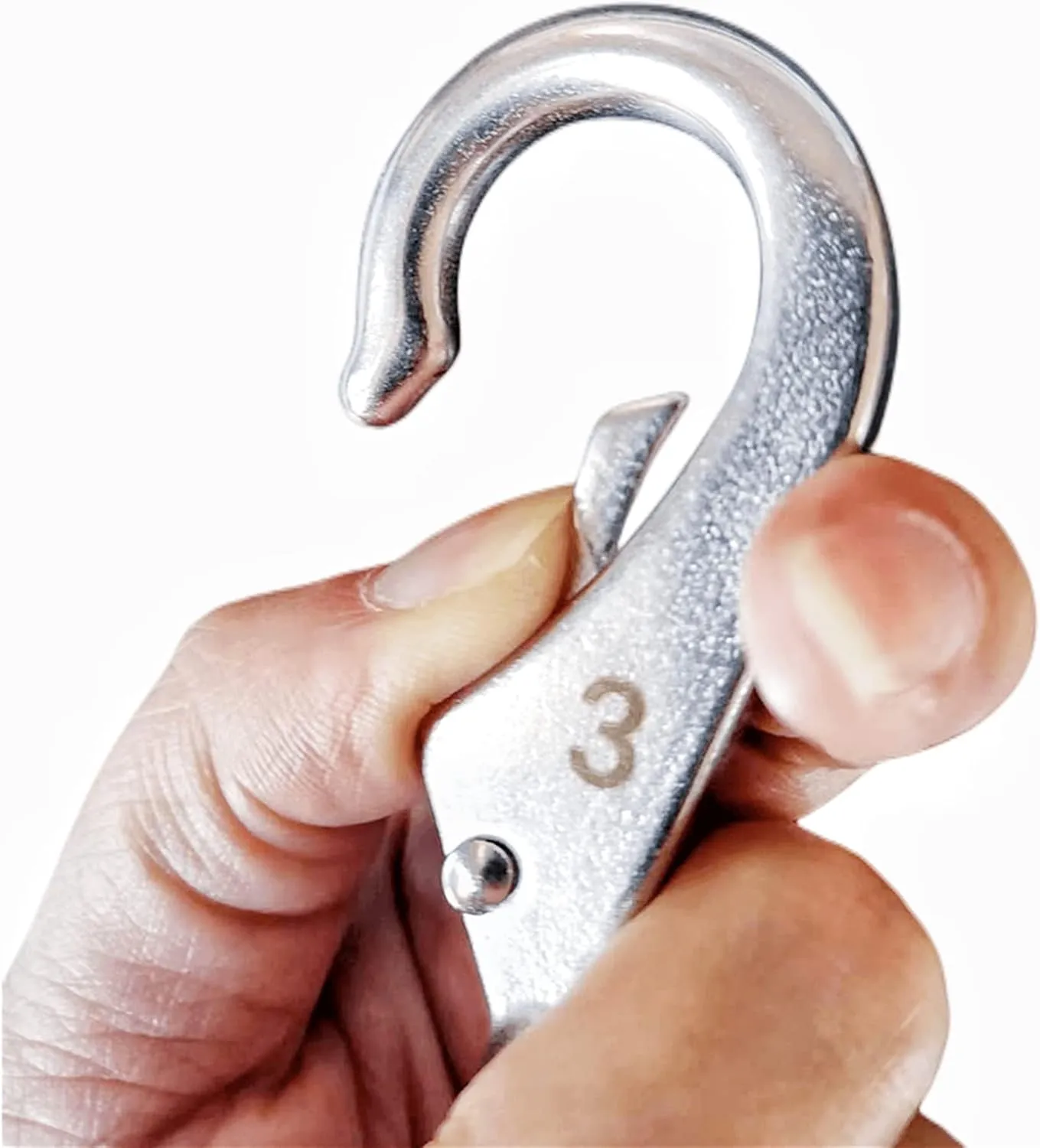 2/4Pcs Heavy Duty Stainless Steel 316 Spring Snap Hook Fixed Eye Clip Carabiner Marine Clip Dock Hardware Accessories