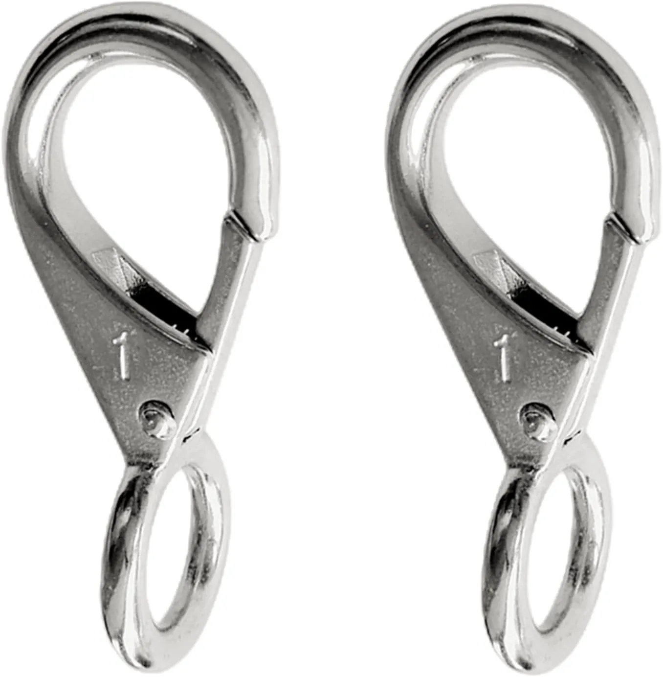 2/4Pcs Heavy Duty Stainless Steel 316 Spring Snap Hook Fixed Eye Clip Carabiner Marine Clip Dock Hardware Accessories
