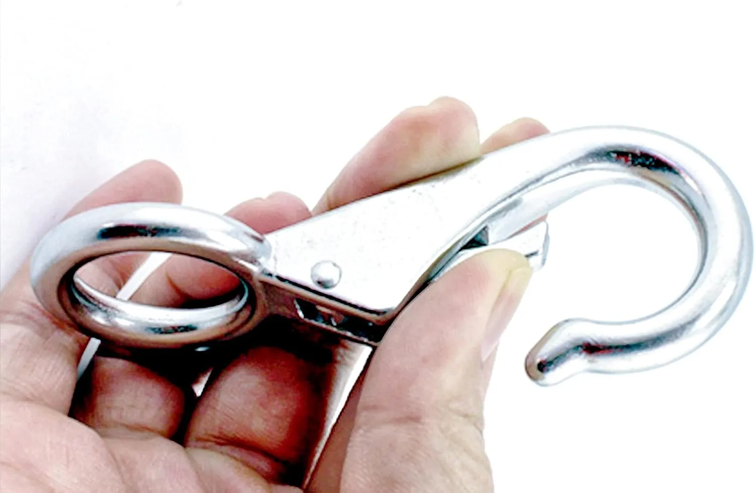2/4Pcs Heavy Duty Stainless Steel 316 Spring Snap Hook Fixed Eye Clip Carabiner Marine Clip Dock Hardware Accessories