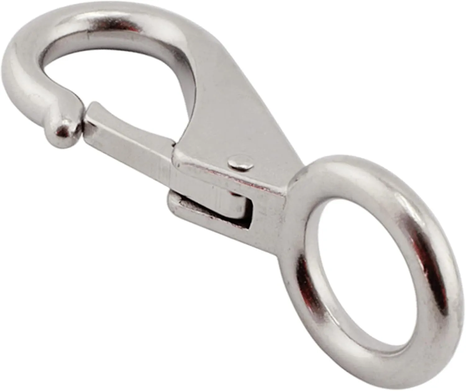 2/4Pcs Heavy Duty Stainless Steel 316 Spring Snap Hook Fixed Eye Clip Carabiner Marine Clip Dock Hardware Accessories