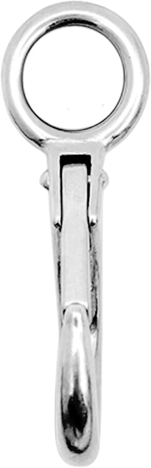 2/4Pcs Heavy Duty Stainless Steel 316 Spring Snap Hook Fixed Eye Clip Carabiner Marine Clip Dock Hardware Accessories