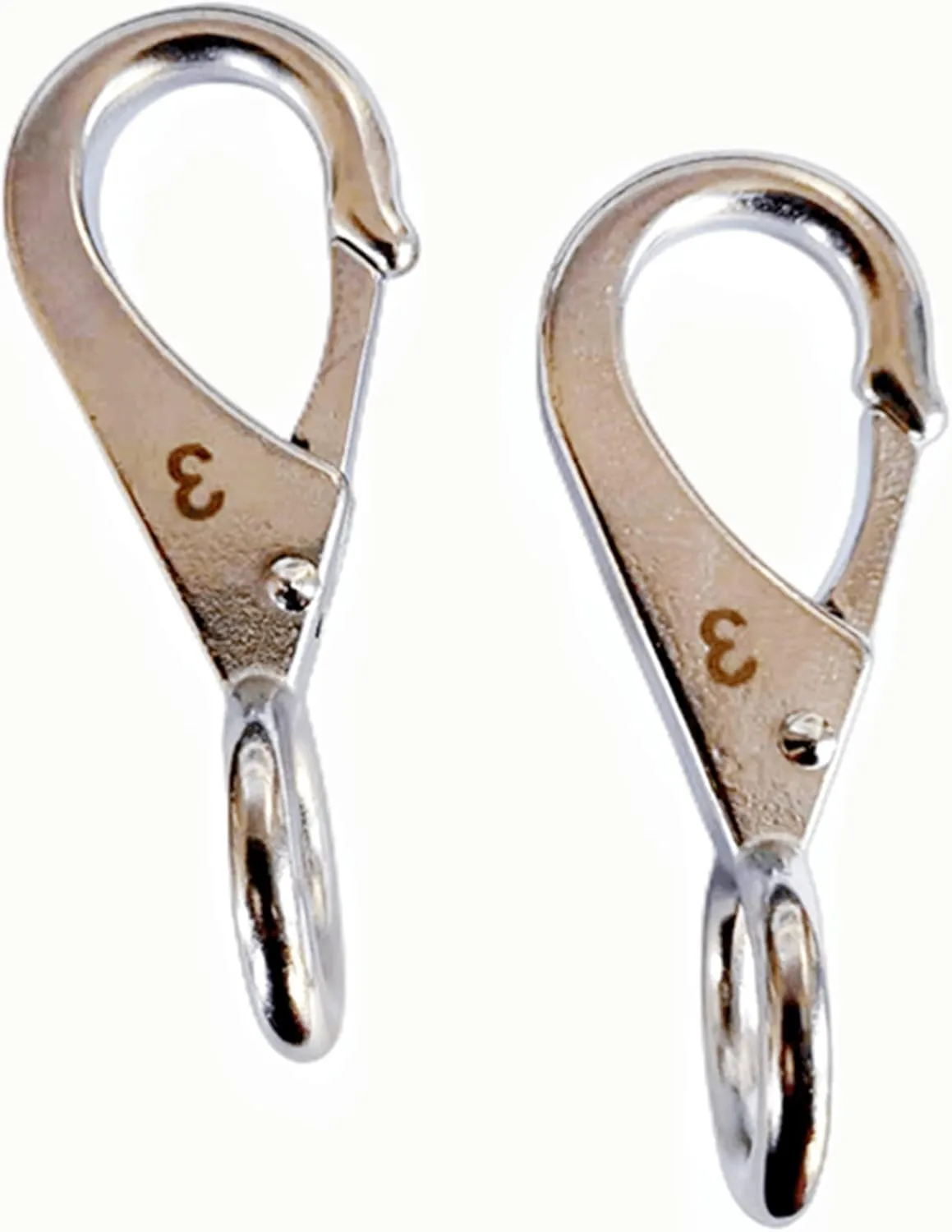 2/4Pcs Heavy Duty Stainless Steel 316 Spring Snap Hook Fixed Eye Clip Carabiner Marine Clip Dock Hardware Accessories