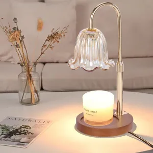 2Pack Electric Timer Candle Warmer Light,with Bracket Dimmable Candles Wax Glass Warmers Lamps for Jar Candles Burner No Flame Scented Melting Warming Lantern Adjustable Height(50W*4PCS)