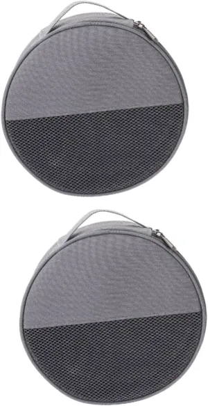 2pcs Plate Bag for Camping and Picnics Ample Storage Outdoor Dish Container Mesh Organizer Portable Tableware Pouch for and
