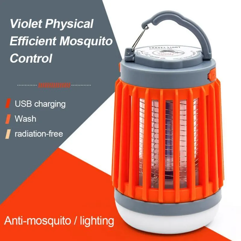 3 in 1 Solar USB Rechargeable Mosquito Killer Flashlight Lamp Outdoor Camping Courtyard Home Use