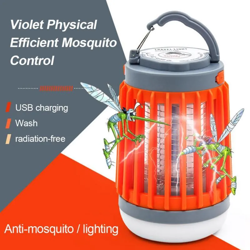 3 in 1 Solar USB Rechargeable Mosquito Killer Flashlight Lamp Outdoor Camping Courtyard Home Use