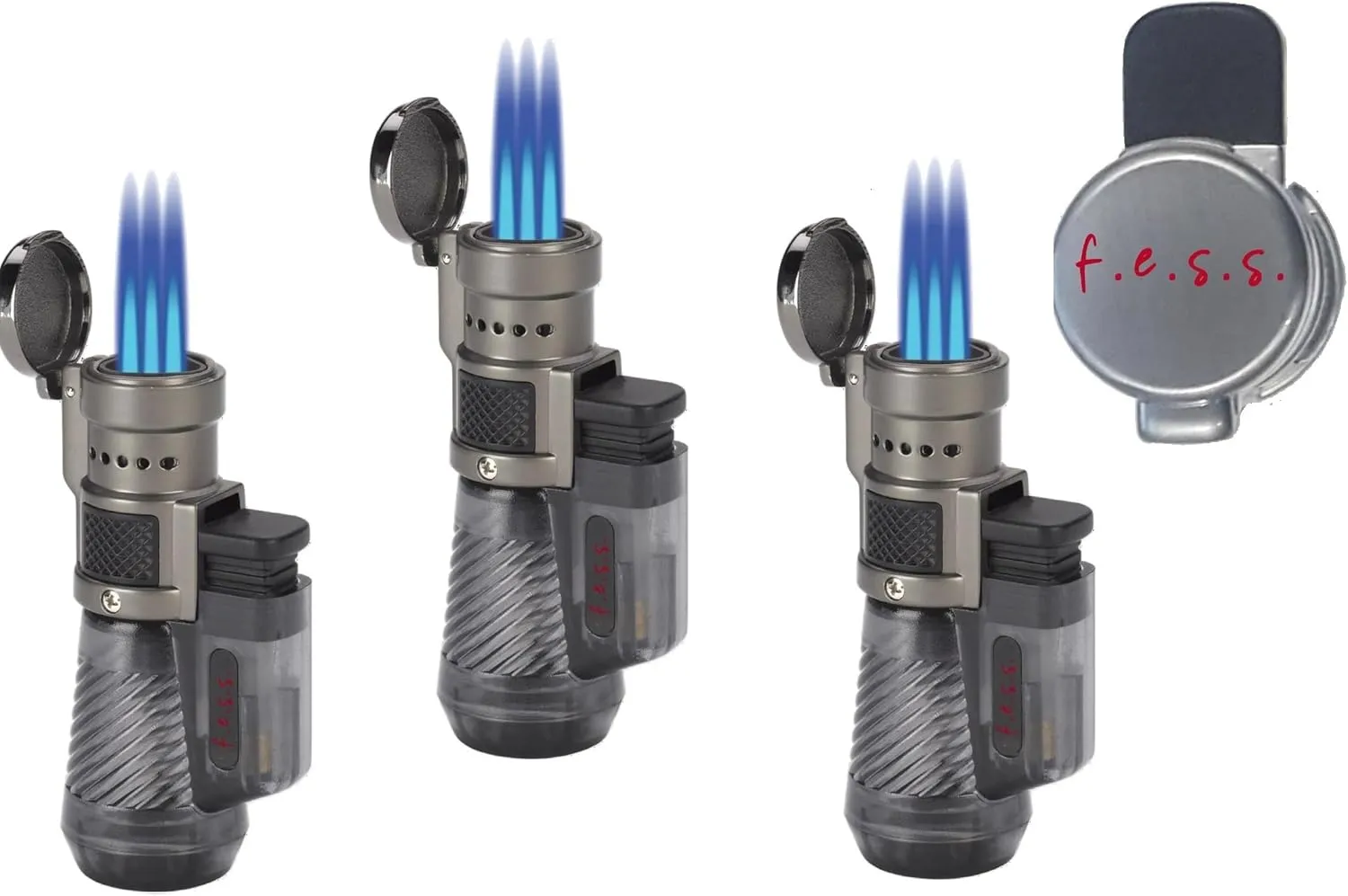 3 Pack F.e.s.s FESS Trident Cigarette Cigar Triple Torch Cyclone by Lotus Vertigo