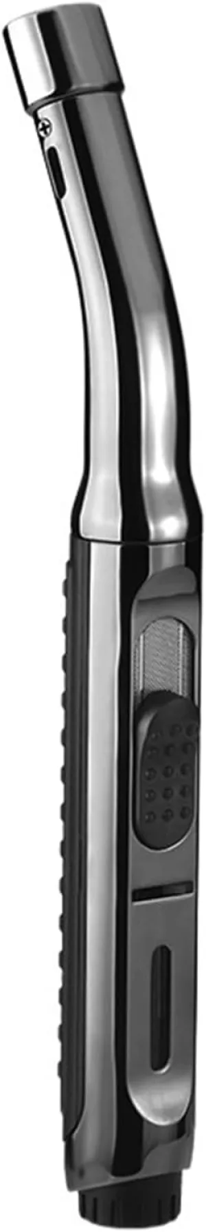 3 Pack Torch Lighters Butane Refillable, Windproof Blue Jet Flame Adjustable for Candle，Desserts Baking BBQ Fireworks(Butane Not Included) (Color : Black)