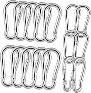 30pcs Heavy Duty Carabiner Clips for Outdoor Activities Versatile Keychain Hooks with Spring Loaded Gate for Hiking Camping and Gear Organization