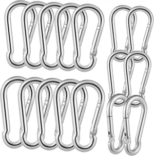 30pcs Heavy Duty Carabiner Clips Secure Metal Spring Snap Hooks for Keychain Accessories for Outdoor Hiking Camping and Climbing Strong and Durable Design
