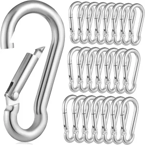 30pcs Heavy Duty Carabiner Clips Spring Snap Hooks for Outdoor Activities Durable Keychain Hooks for Hiking Camping Climbing and Multi Functional Use