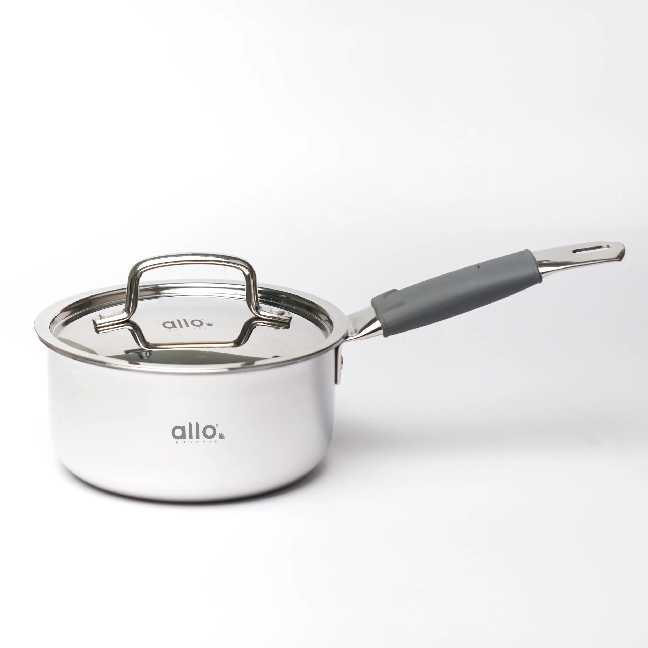 3.3L Allo CookSafe TriPly Sauce pan | Stainless Steel | With Stainless Steel Lid | Induction Friendly | 20 cm