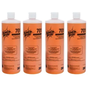 3M H-701-32OZ Scotch-Brite Griddle Cleaning, Quick Clean Liquid 701, 4 Quarts, Heavy Duty, Cleans in 3-5 Minutes, For Baked On Food and Cooking Oils, Use on Hot or Cool Griddle
