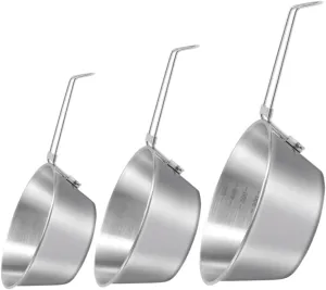 3Pcs Stainless Steel Camping Bowls with Foldable Handle Portable Tableware for Outdoor Dining Durable and Easy to Clean for Hot Meals Soup and Water