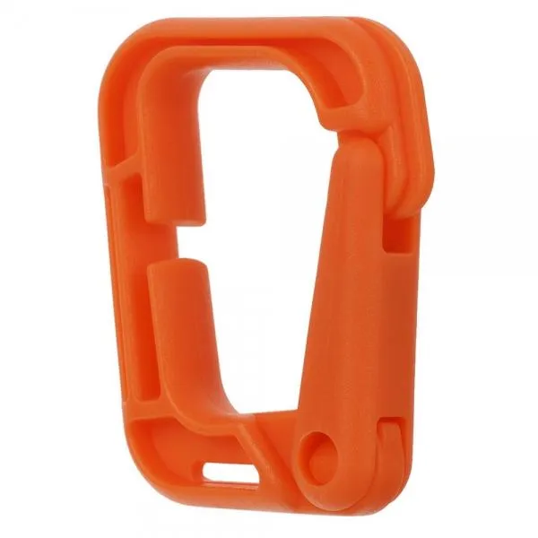 5pcs Outdoor High-Strength Nylon Carabiner for Molle Backpack Orange