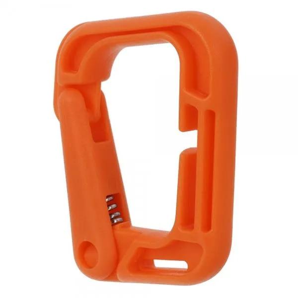 5pcs Outdoor High-Strength Nylon Carabiner for Molle Backpack Orange