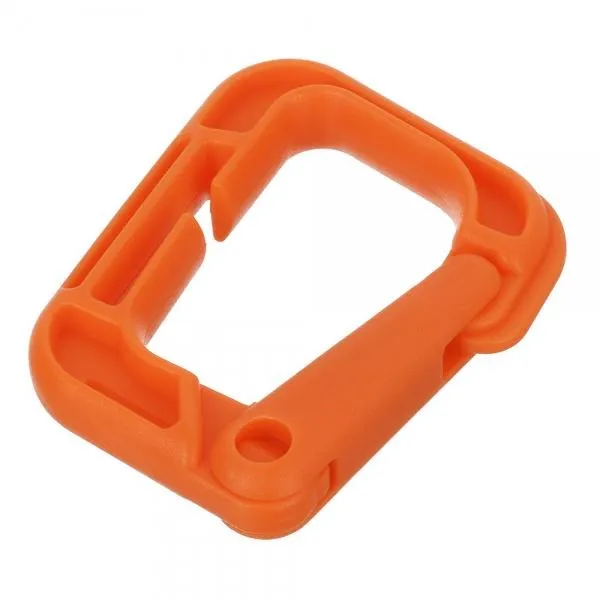 5pcs Outdoor High-Strength Nylon Carabiner for Molle Backpack Orange