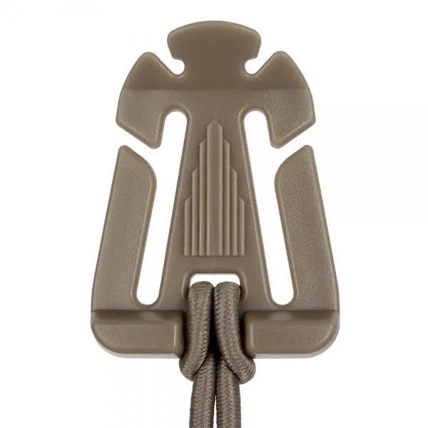 5pcs Outdoor Nylon Winder Fixing Buckle with Elastic Rope Khaki