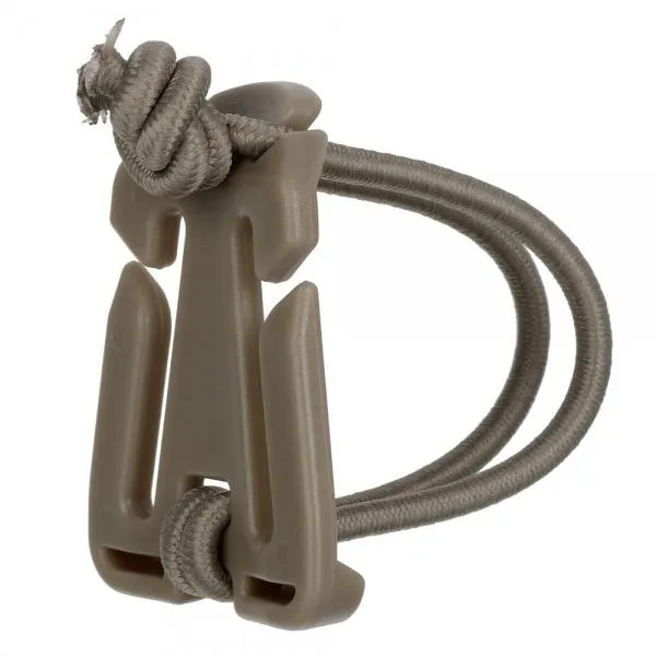 5pcs Outdoor Nylon Winder Fixing Buckle with Elastic Rope Khaki