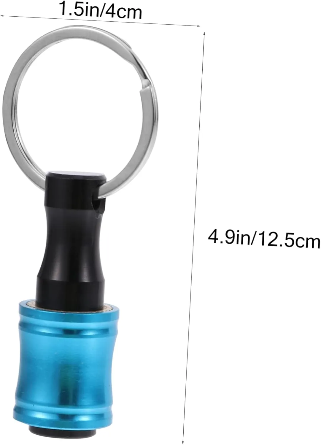 6pcs Keychain Key Extenders Carabiner Set Stainless Steel Key Ring for Bit Holders and Keychains