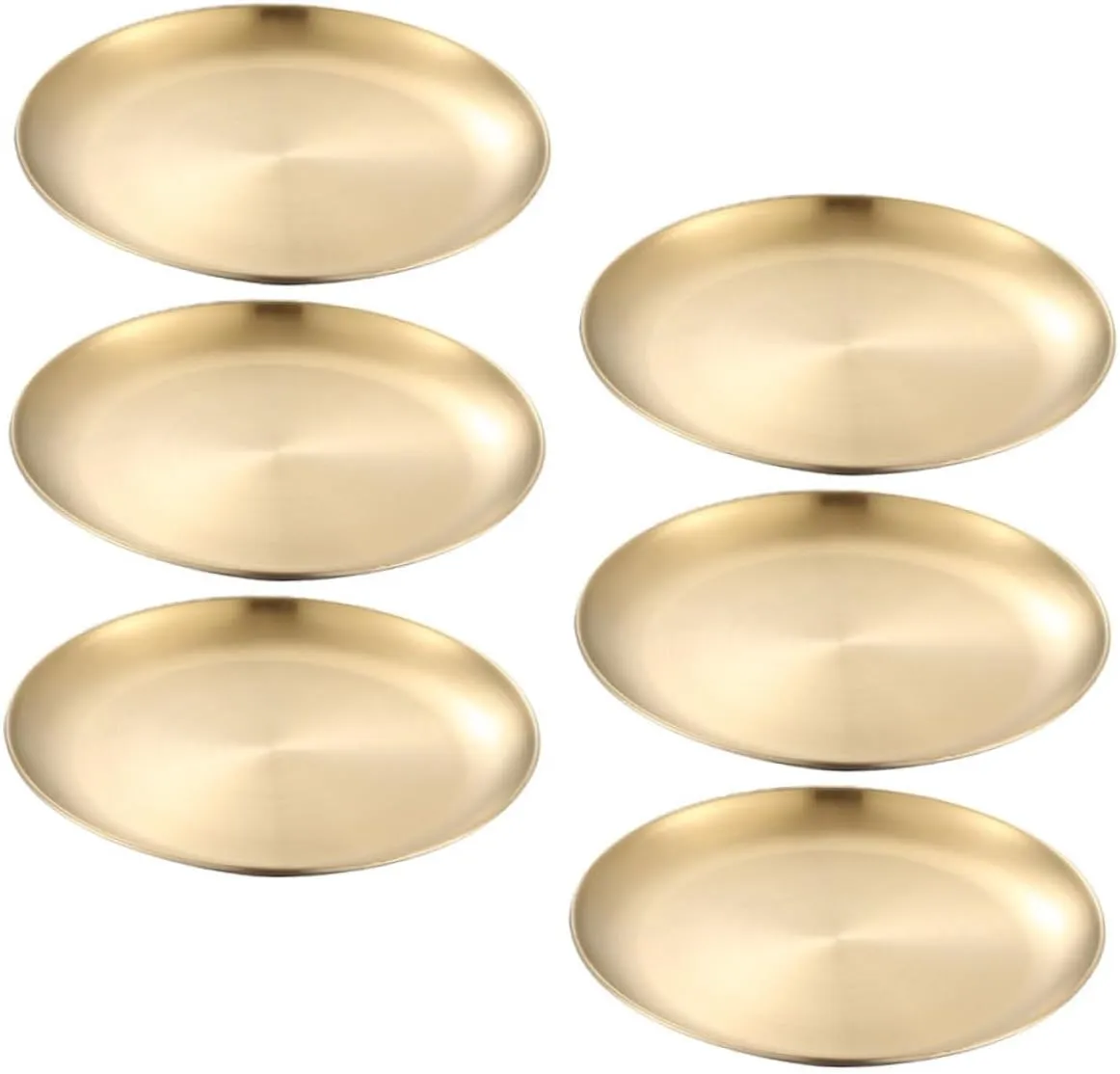 6Pcs Stainless Steel Plates Dinner Plates for Camping Outdoor Parties and Home Use Resistant Dish Easy to Clean Design