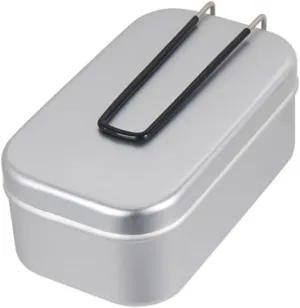 ABOOFAN Foldable Aluminum Lunch Box with Handle Outdoor Picnic Container for Camping and Hiking Stain Resistant Food Storage for Students and Outdoor Activities