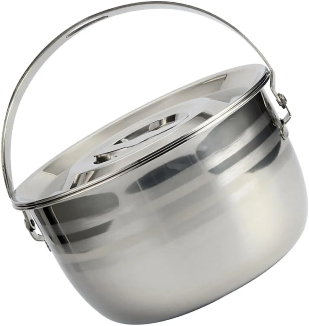 ABOOFAN Thicken Camping Pot Non Stick Cookware for Outdoor Cooking Lightweight Hanging Design for Camping and Outdoor Activities