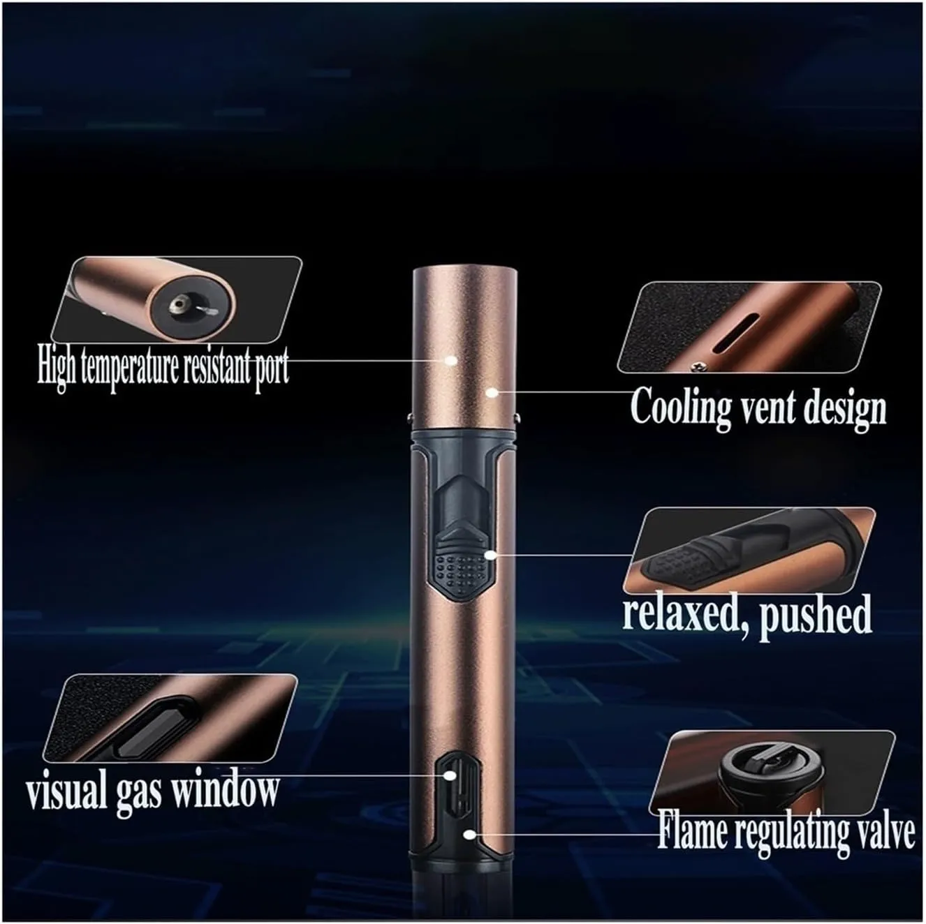 Adjustable Jet Flame Lighter,red Lighters，Lighters，Windproof Lighters，Butane Lighter,Torch Lighter, Suitable for Candles, Gifts, Camping Travel(Silver)