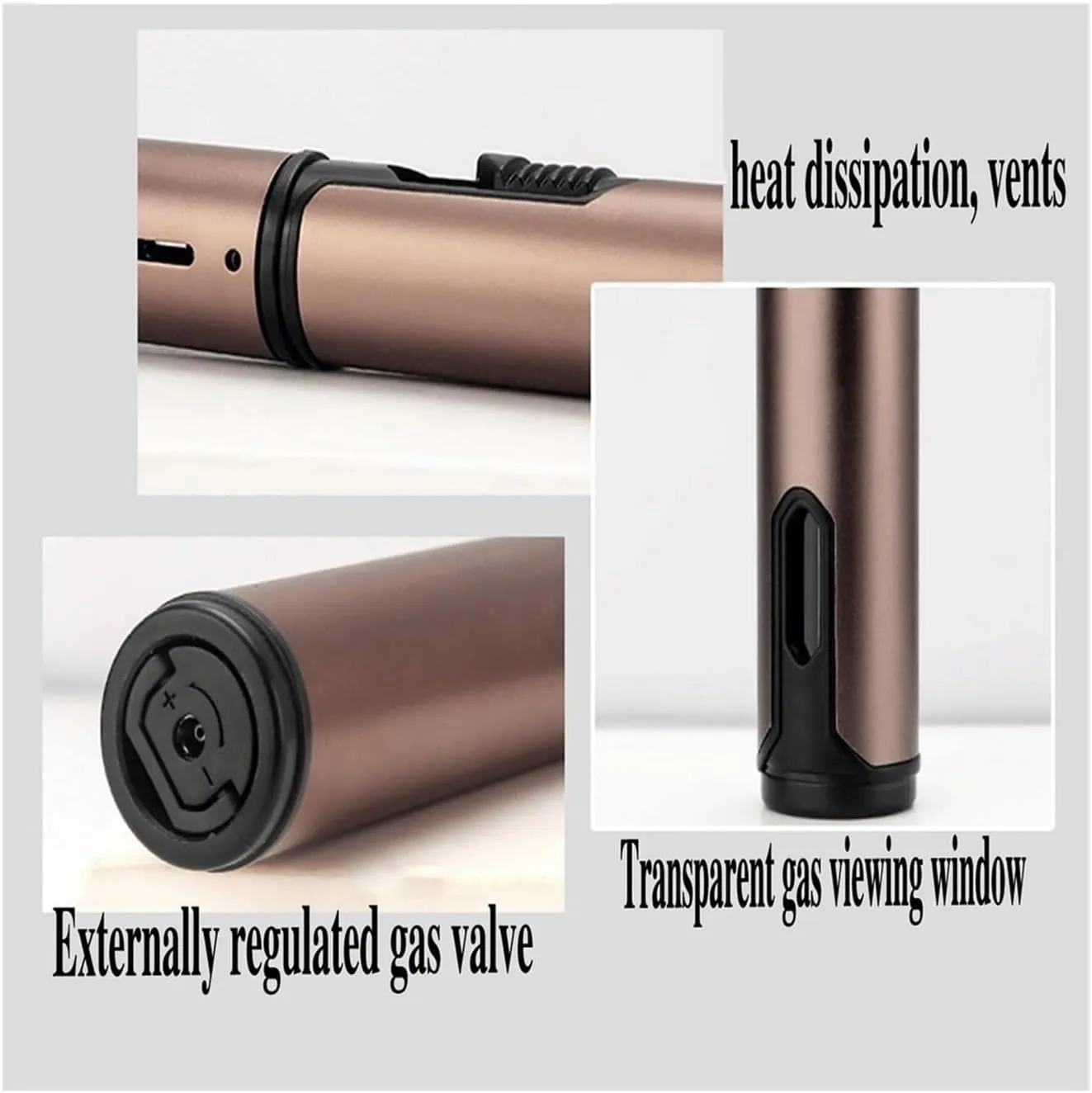 Adjustable Jet Flame Lighter,red Lighters，Lighters，Windproof Lighters，Butane Lighter,Torch Lighter, Suitable for Candles, Gifts, Camping Travel(Silver)