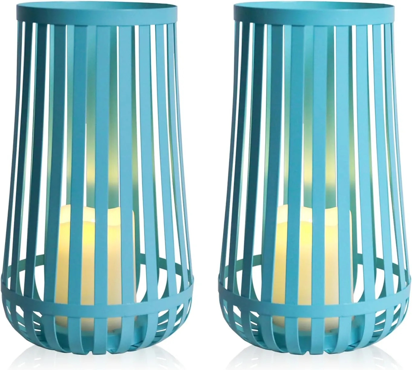 Afirst Solar Lanterns Outdoor, Candle Solar Lights Waterproof Decorative Lanterns for Yard, Patio, Lawn,Pathway, Landscape, Garden Decor Mother's Day Gifts