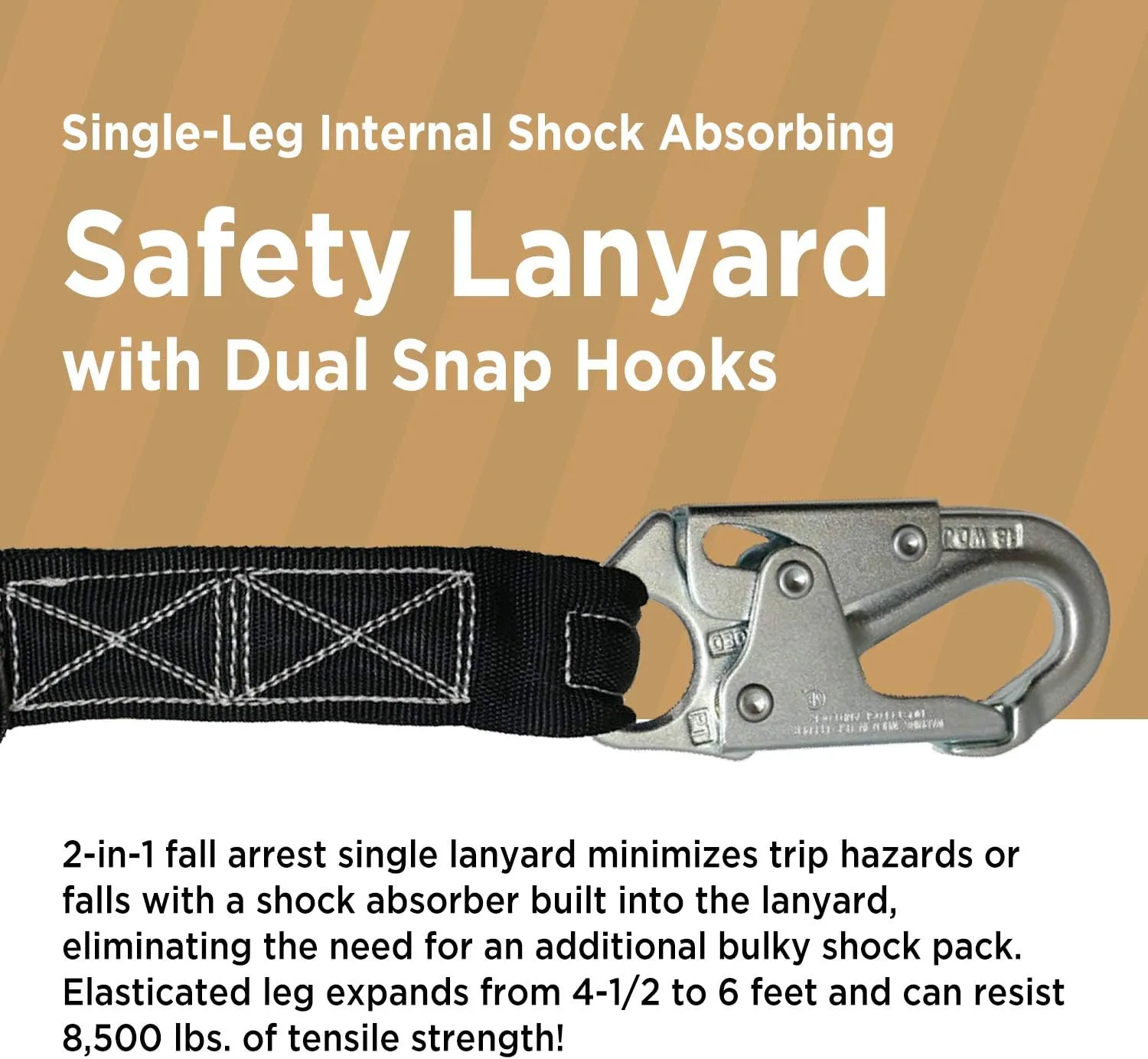 AFP Universal Full-Body Fall Protection Safety Harness with Dorsal D-Ring and Mating Buckle Legs | High-Visibility Green | Shock Absorbing Lanyard & Tool Lanyard (OSHA/ANSI)