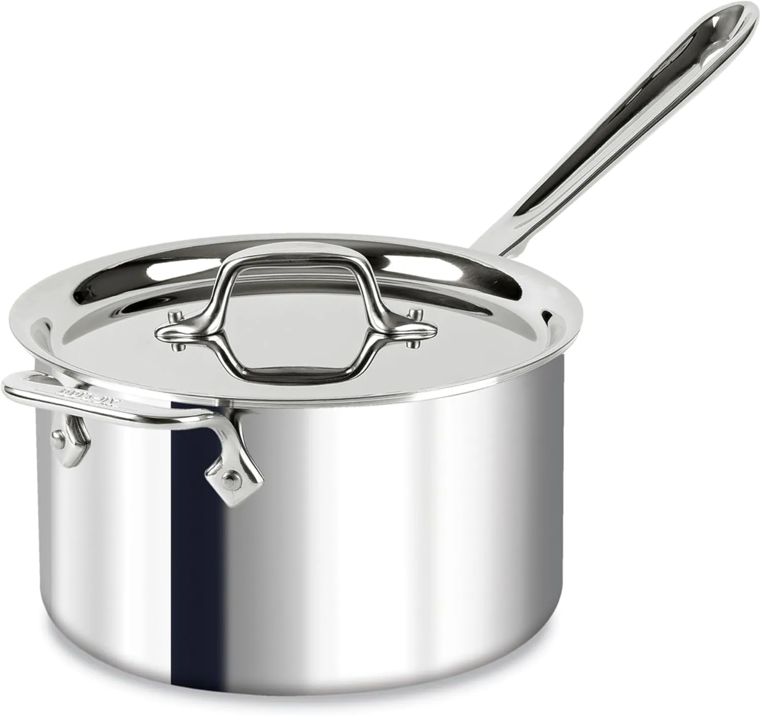 All-Clad D3 3-Ply Stainless Steel Sauce Pan with Lid 4 Quart, Induction, Oven Broiler Safe 600F, Multipurpose, Compatible w/ All Cooktops, For Restaurant or Home Kitchen, Pots & Pans, Cookware, Silver