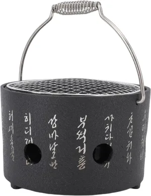 Aluminum Stainless Steel BBQ Stove Portable Multifunctional Charcoal Grill for Camping Tea Making, Hotel Outdoor (Small)