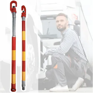 AMUFJJ 50 30 20 8 6 5 3 Tons Capacity Vehicle Steel Towing Pole Trailer Bar, Anti-Collision Tow Bar with Shock Spring for Medium Vans/Pickup Trucks(Support 6 tons)