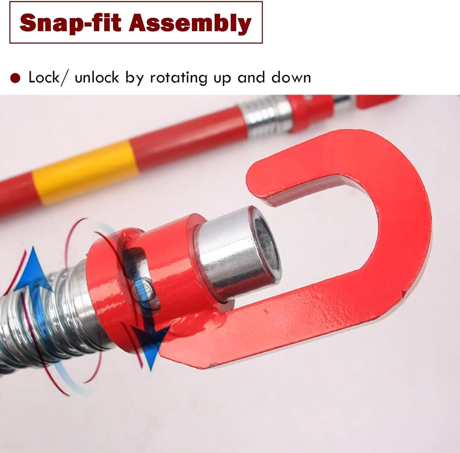 AMUFJJ 50 30 20 8 6 5 3 Tons Capacity Vehicle Steel Towing Pole Trailer Bar, Anti-Collision Tow Bar with Shock Spring for Medium Vans/Pickup Trucks(Support 6 tons)