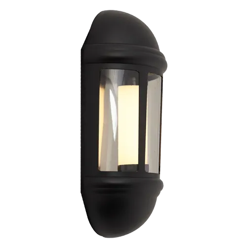 Ansell ALHLLED/PIR/BL 8W Latina Half Lantern PIR Black