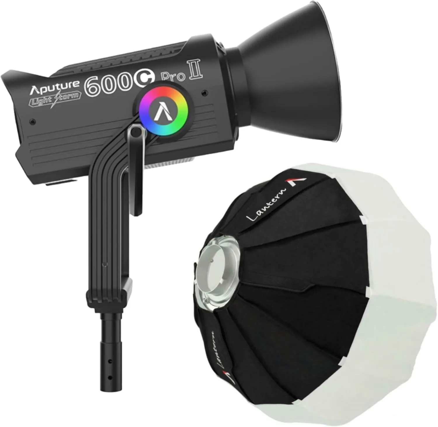 Aputure LS 600c Pro II RGB LED Monolight with 46 Built-in Preset Source Effects (A-Mount) Bundle with Aputure Lantern Softbox (2 Items)