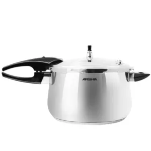 Arshia PR135-2022 Pressure Cooker with Glass Lid and Steamer 24cm
