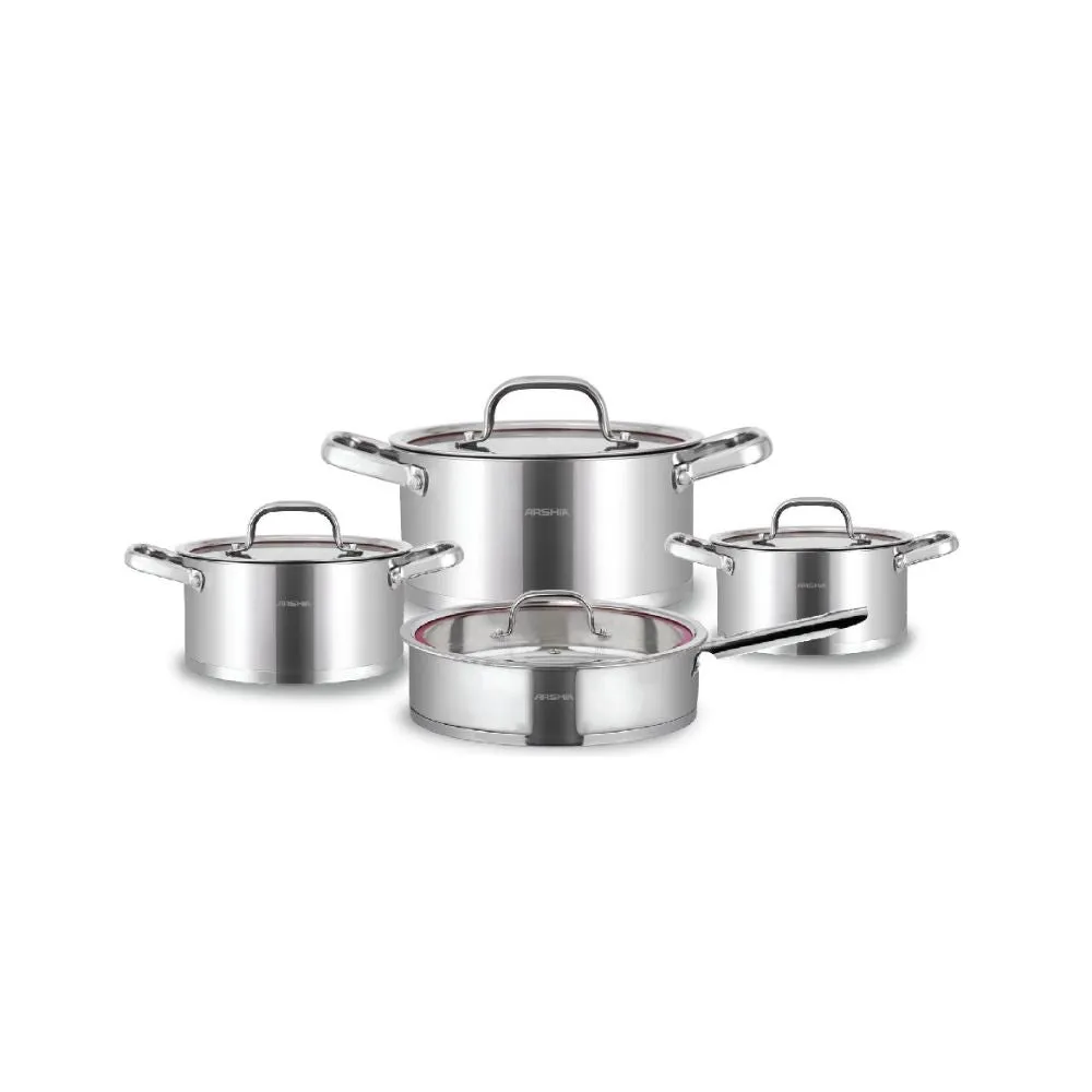 Arshia Stainless Steel Cookware 8pc Set