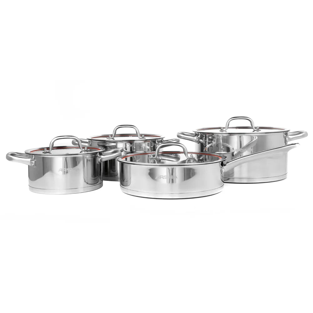 Arshia Stainless Steel Cookware 8pc Set